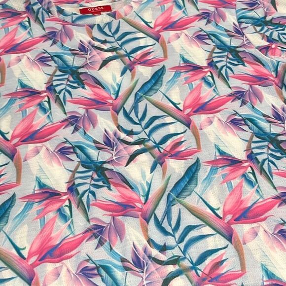 NWT Guess “Birds of Paradise” Floral T Shirt Mens XL - Picture 1 of 12